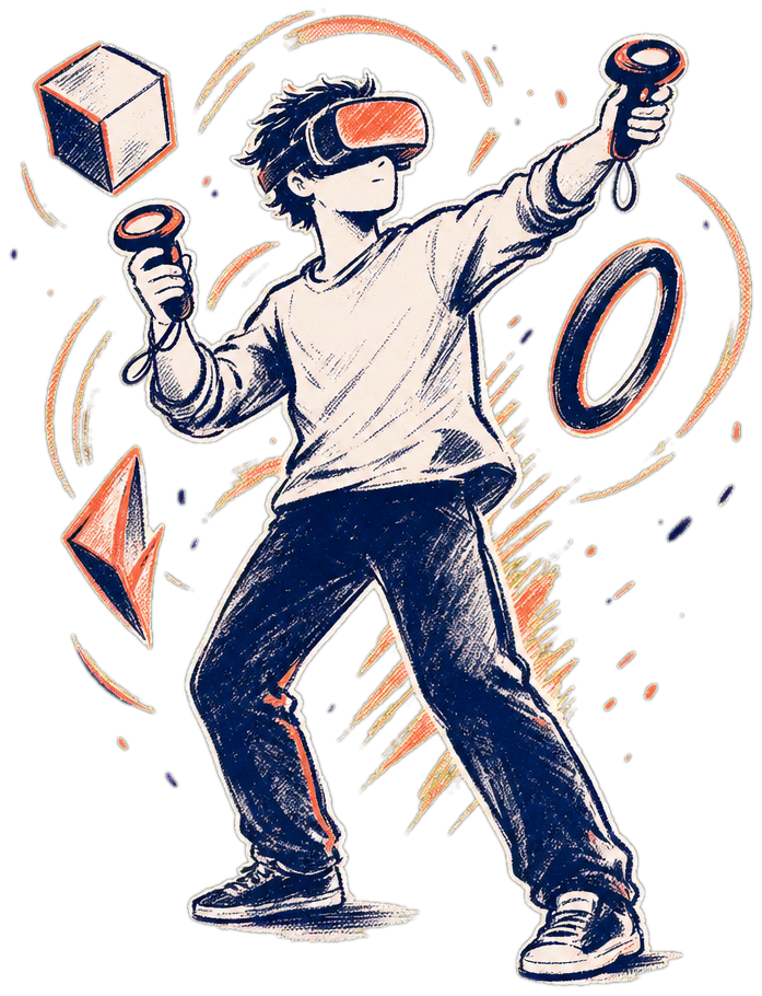A vr experiences venue, illustrated.