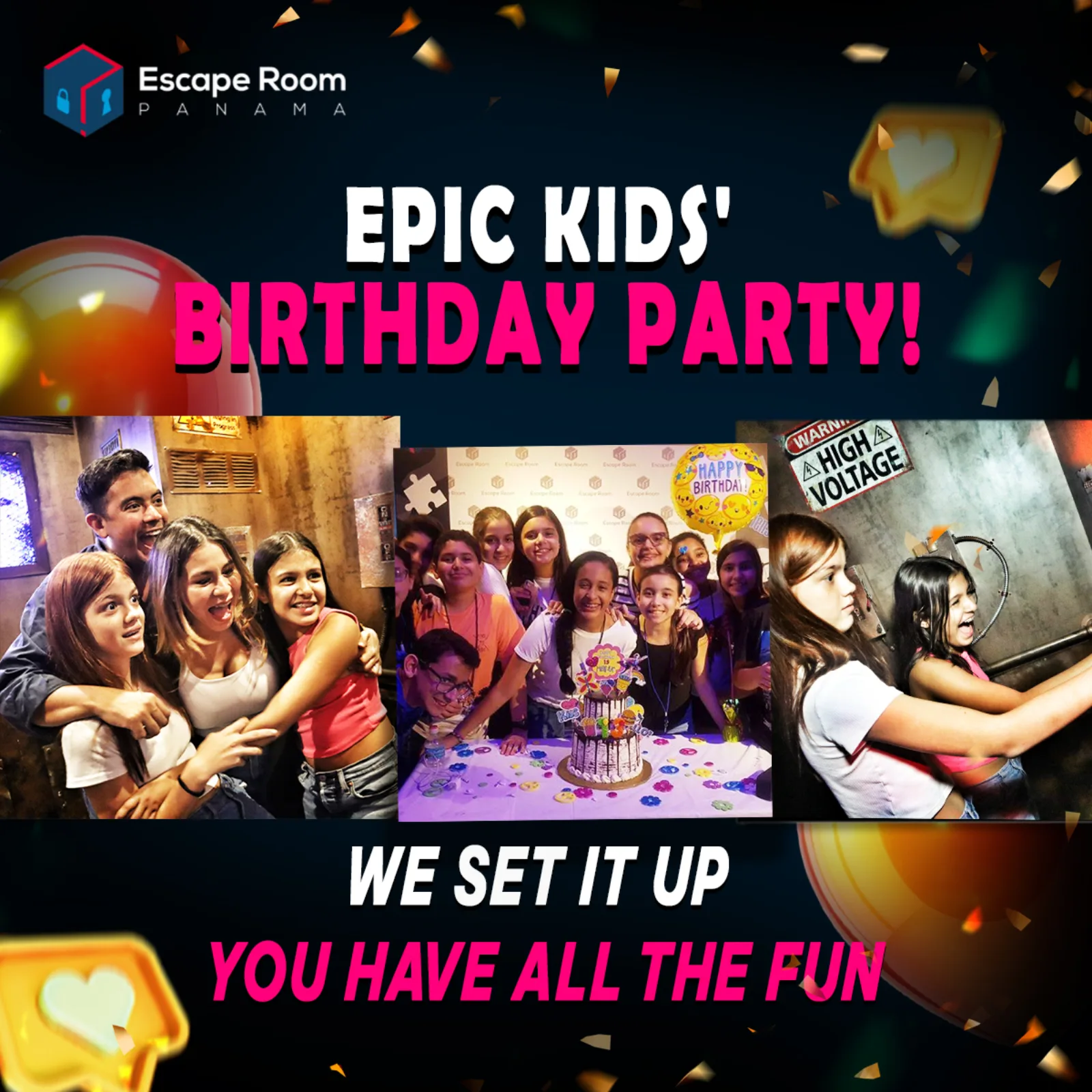 A real ad creative Massive Impact designed for an escape-room account.