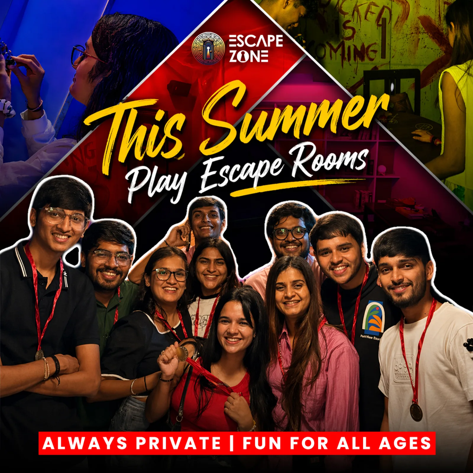 escape room Facebook ad
