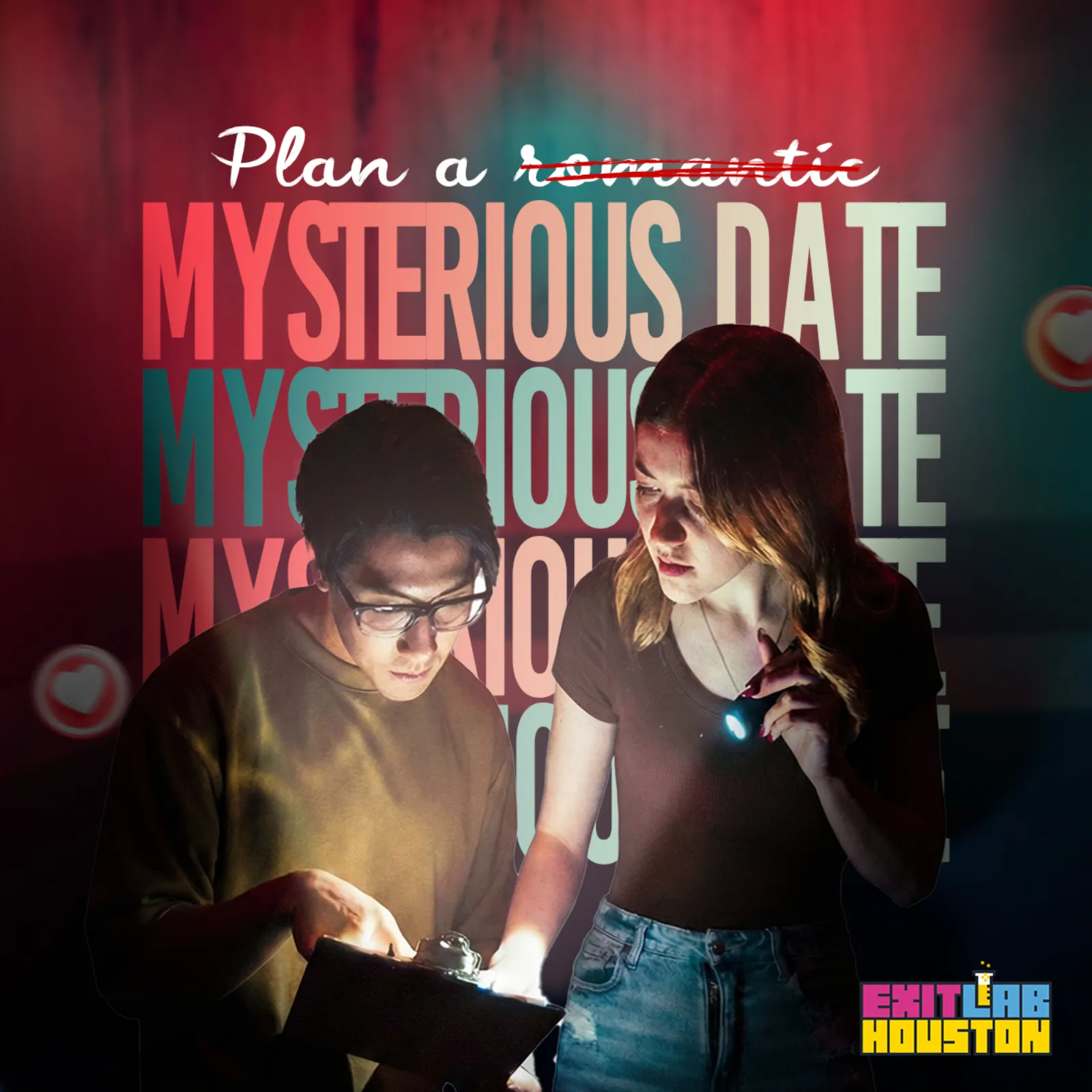 A real ad creative Massive Impact designed for an escape-room account.