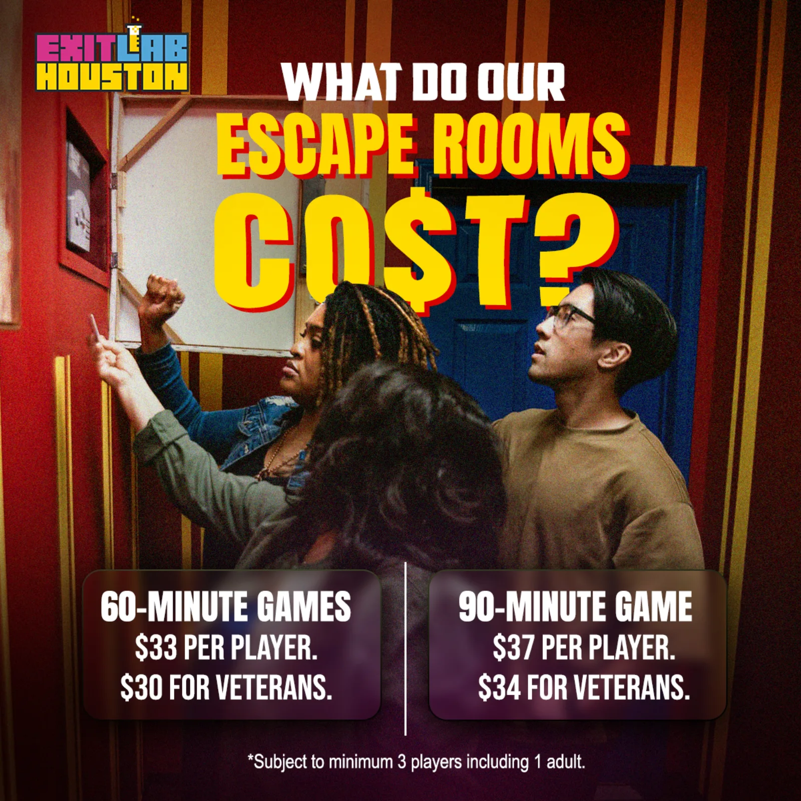 An ad Massive Impact designed for Exit Lab Houston.