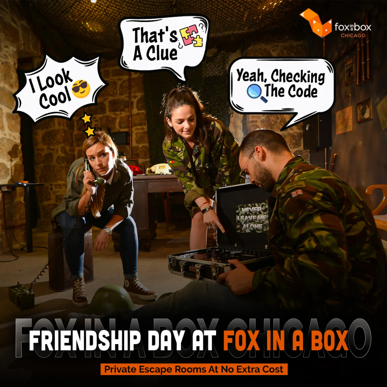 Friendship Day escape room Facebook ad