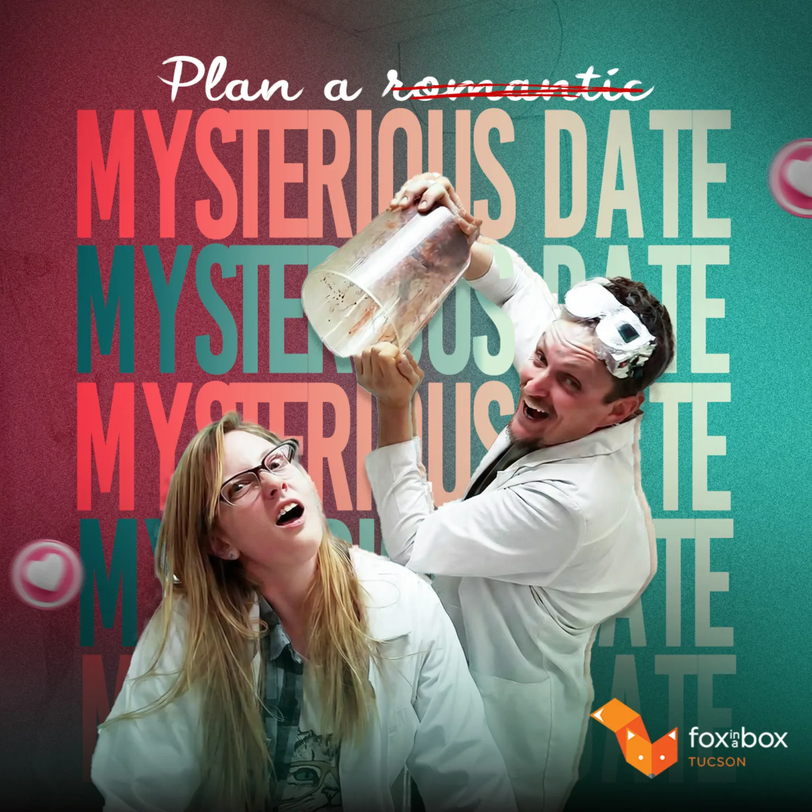 Valentine's Day escape room Facebook ad