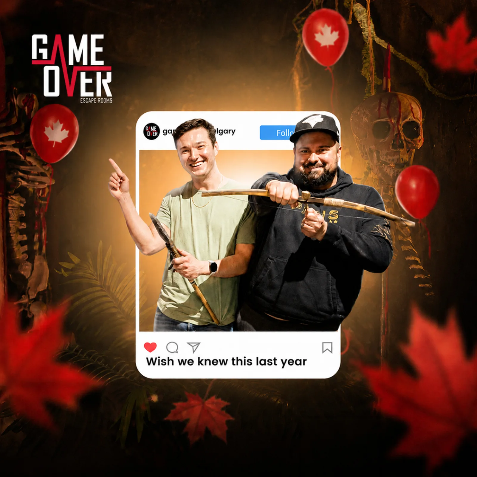 An ad Massive Impact designed for Game Over Calgary.