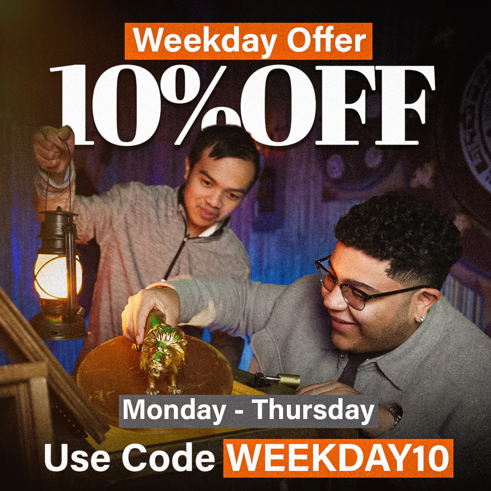 Offer / Promo escape room Facebook ad