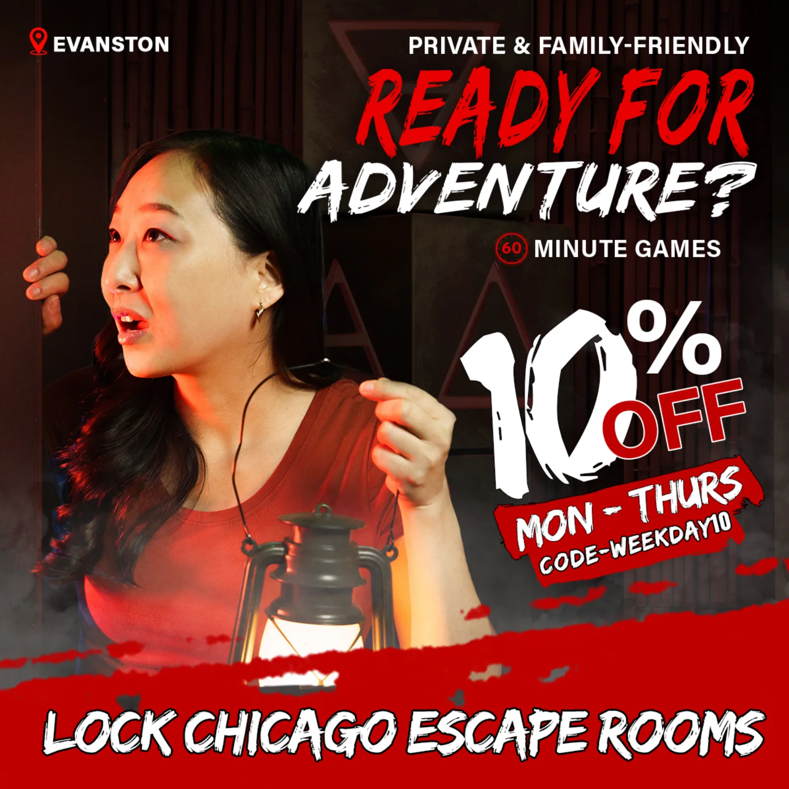 escape room Facebook ad