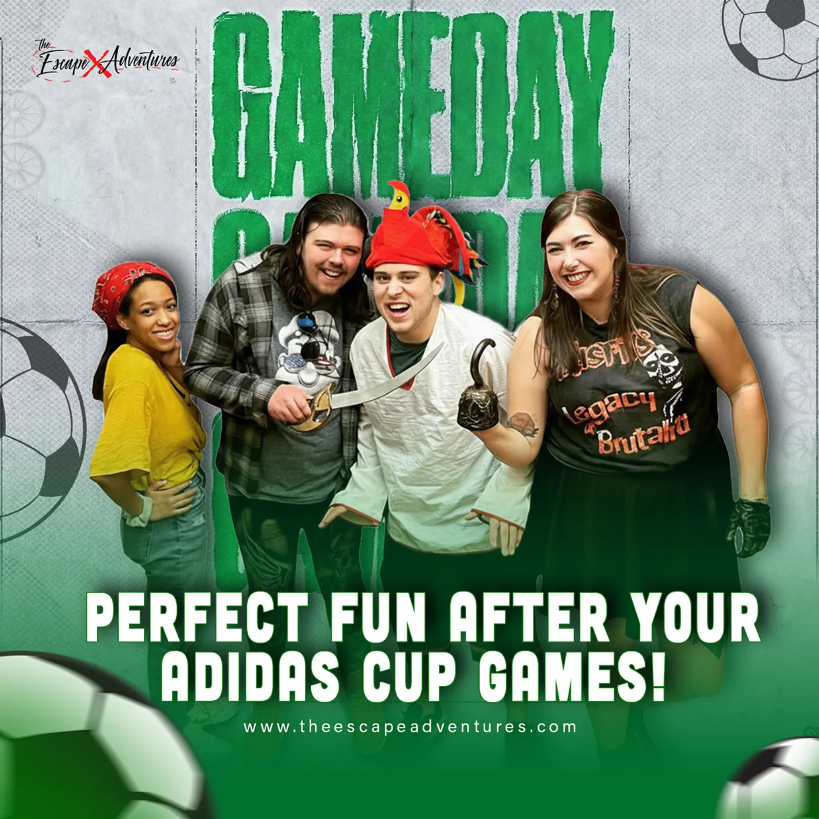 An ad Massive Impact designed for The Escape Adventures.