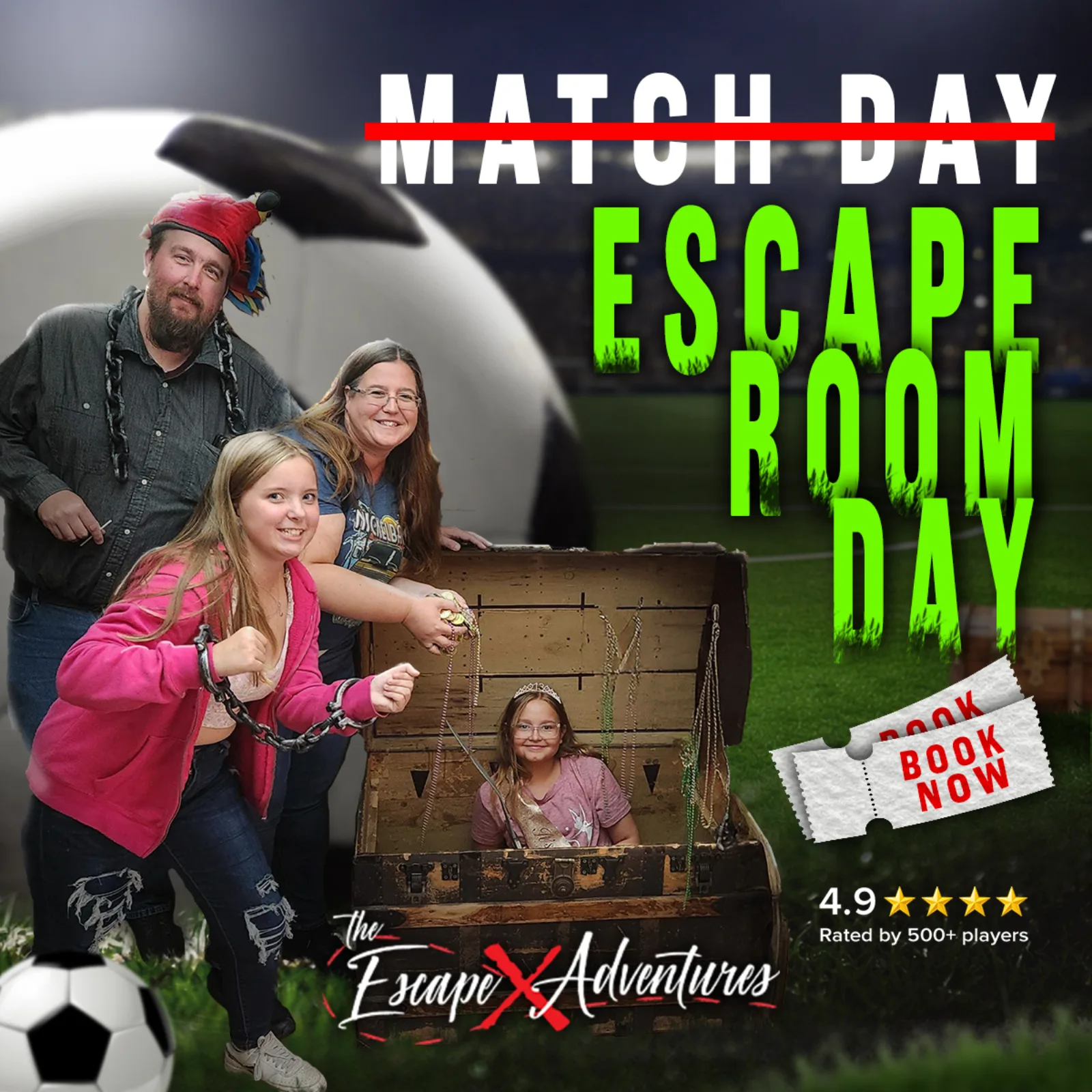 An ad Massive Impact designed for The Escape Adventures.