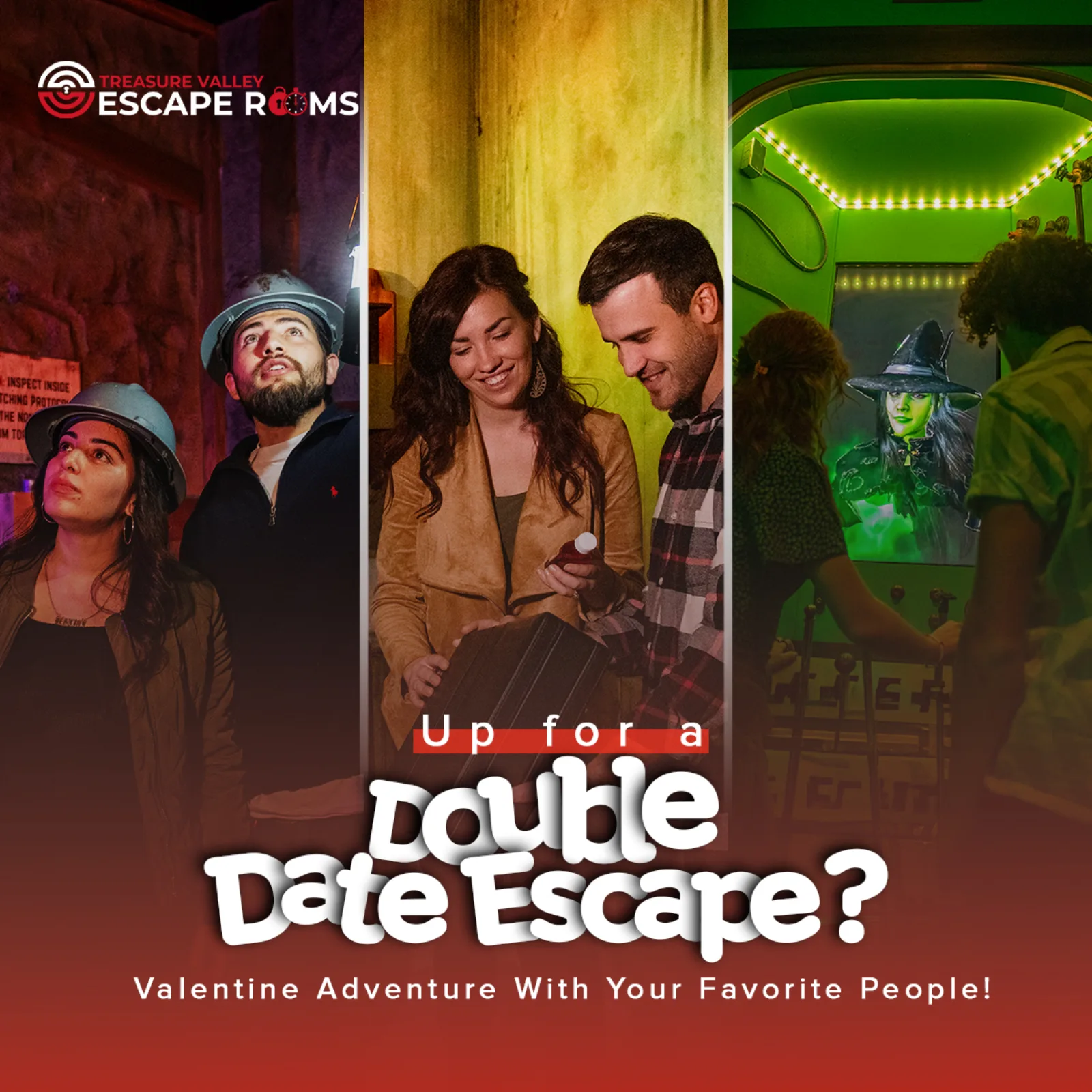 Valentine's Day escape room Facebook ad