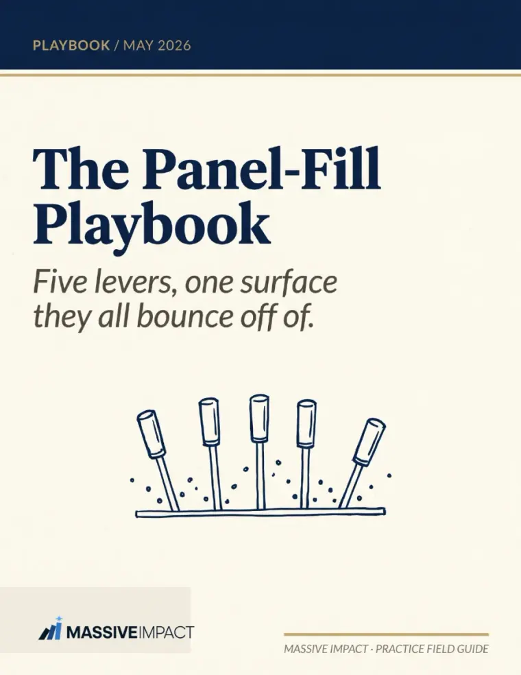 Cover of The Panel-Fill Playbook