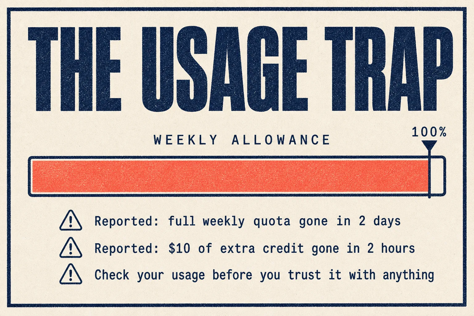 The usage trap