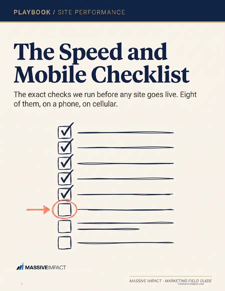 Cover of The Speed and Mobile Checklist