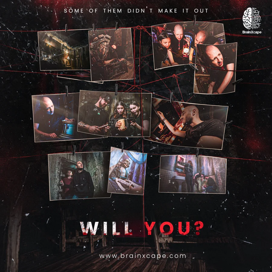 A real escape-room ad creative Massive Impact designed for BrainXcape.
