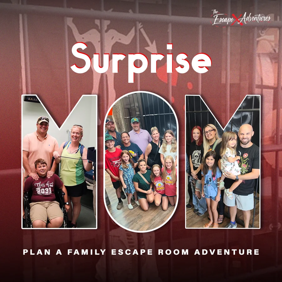 A real escape-room ad creative Massive Impact designed for The Escape Adventures.