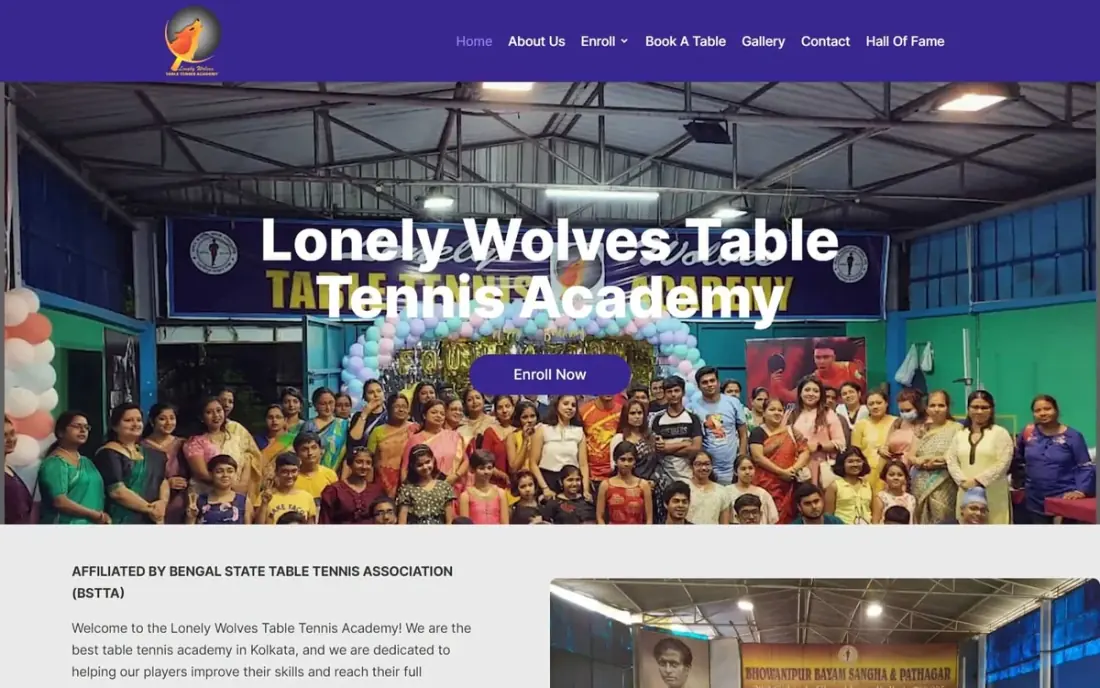 The Lonely Wolves website, built by Massive Impact.