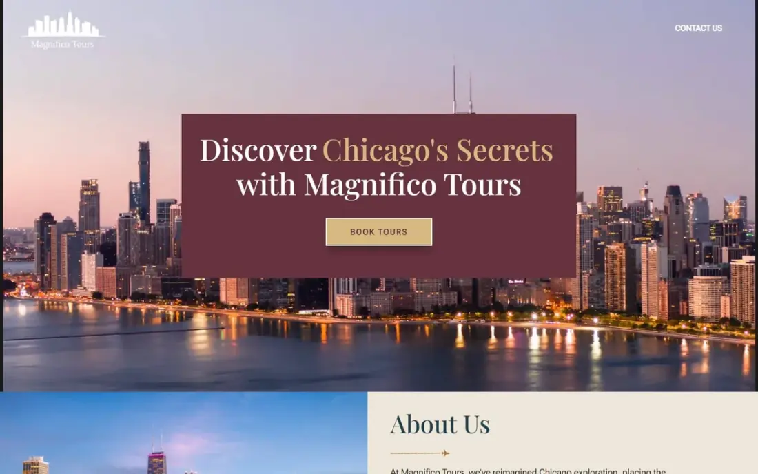 The Magnifico Tours website, a tours and experiences business, built by Massive Impact.